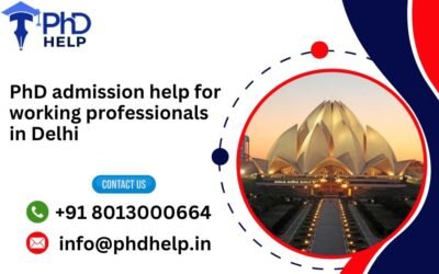 PhD admission help for working professionals in Delhi