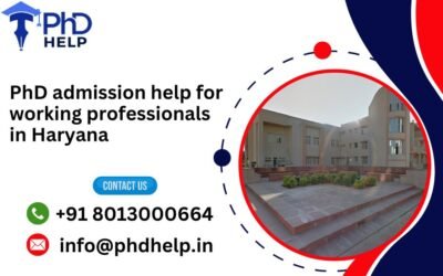 PhD admission help for working professionals in Haryana