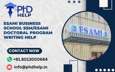 Esami Business School SSM/ESAMI Doctoral Program Writing Help