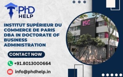 Institut supérieur du commerce de Paris DBA in Doctorate of Business Administration