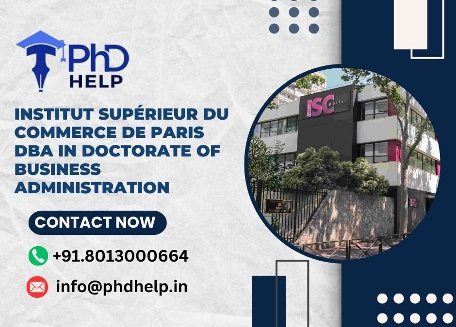 Institut supérieur du commerce de Paris DBA in Doctorate of Business Administration