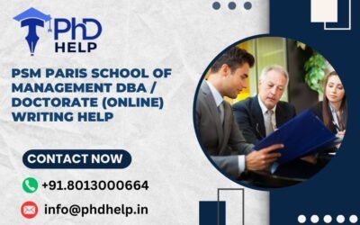 PSM Paris School of Management DBA / Doctorate (Online) writing help
