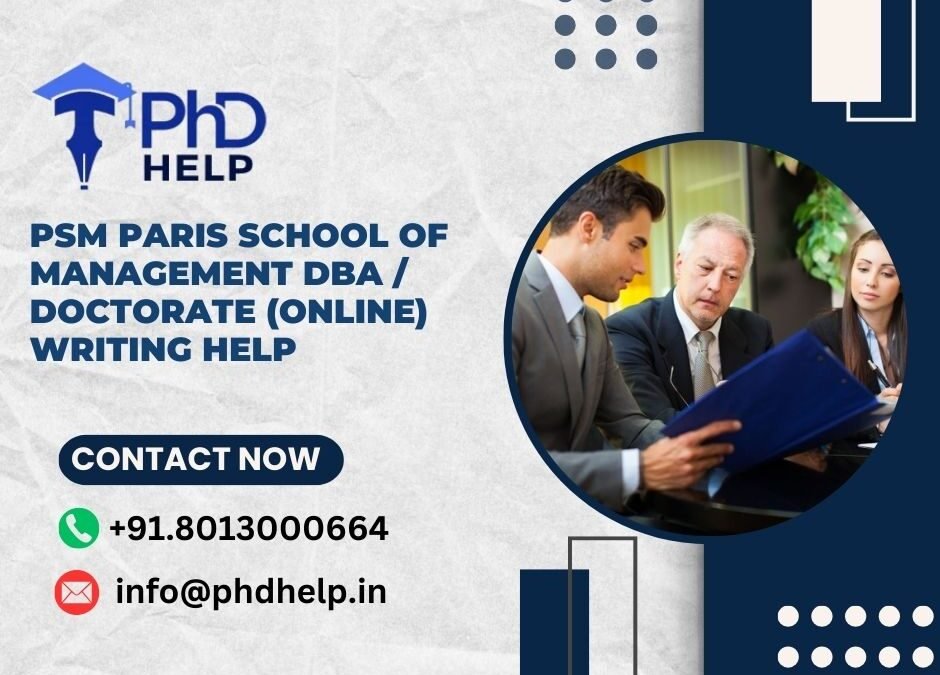 PSM Paris School of Management DBA / Doctorate (Online) writing help