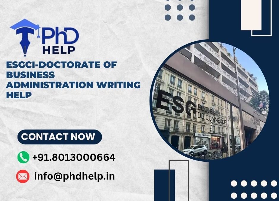 ESGCI-Doctorate of Business Administration Writing Help