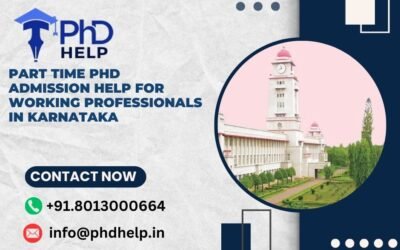 Part time PhD admission help for working professionals in Karnataka
