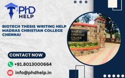 Biotech thesis writing help Madras Christian College Chennai