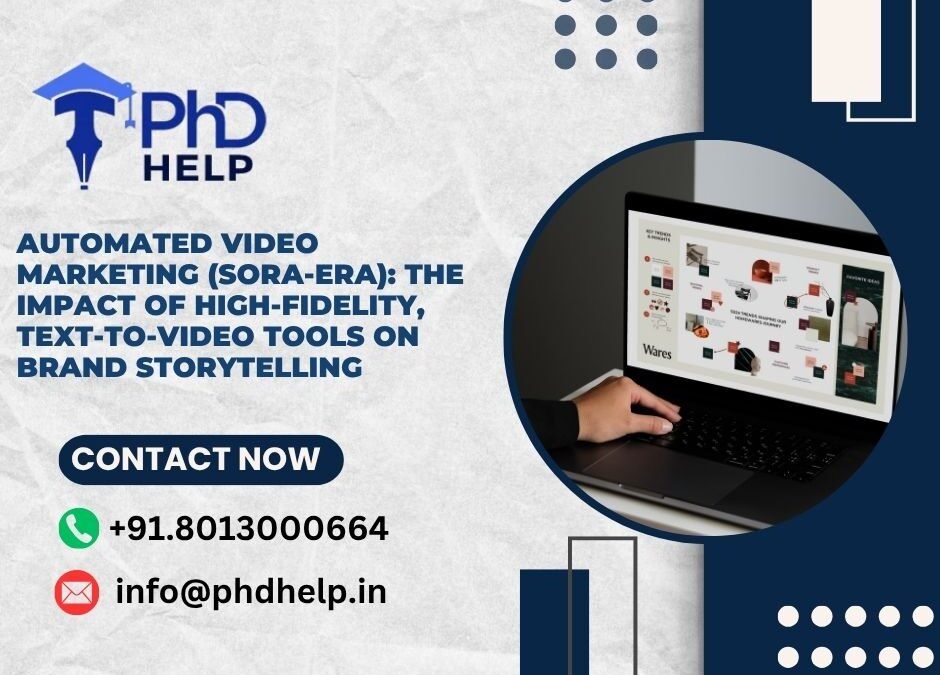 Automated Video Marketing (Sora-era): The impact of high-fidelity, text-to-video tools on brand storytelling